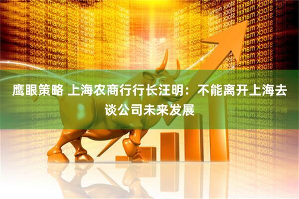 鹰眼策略 上海农商行行长汪明：不能离开上海去谈公司未来发展